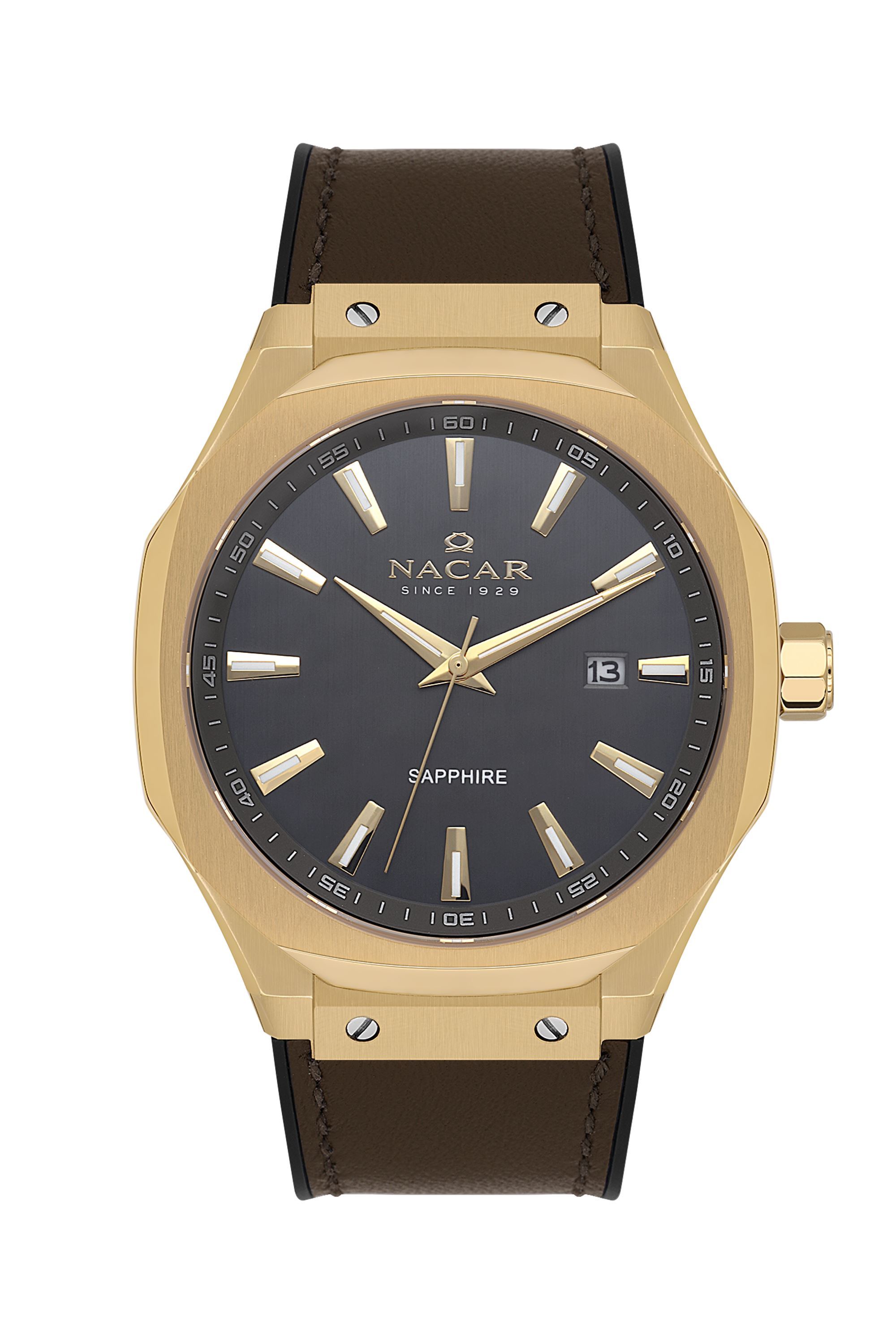 GRİ HAKİKİ DERİ ERKEK KOL SAATİ