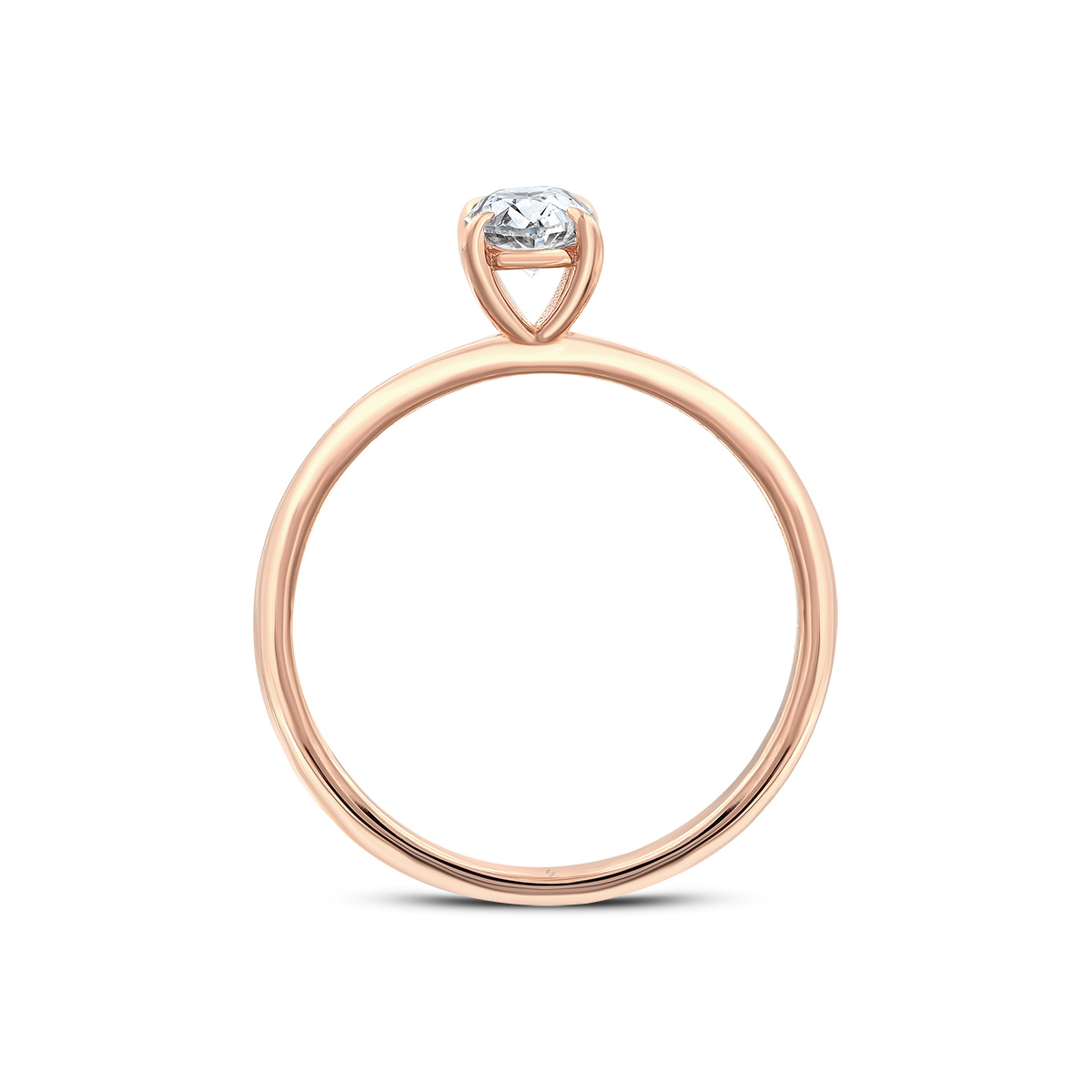 0,71 Karat Online Özel Oval Pırlanta Tektaş Yüzük