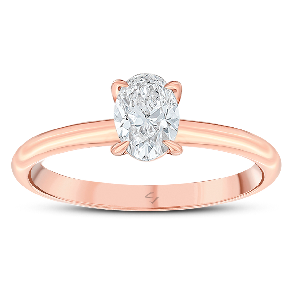 0,71 Karat Online Özel Oval Pırlanta Tektaş Yüzük