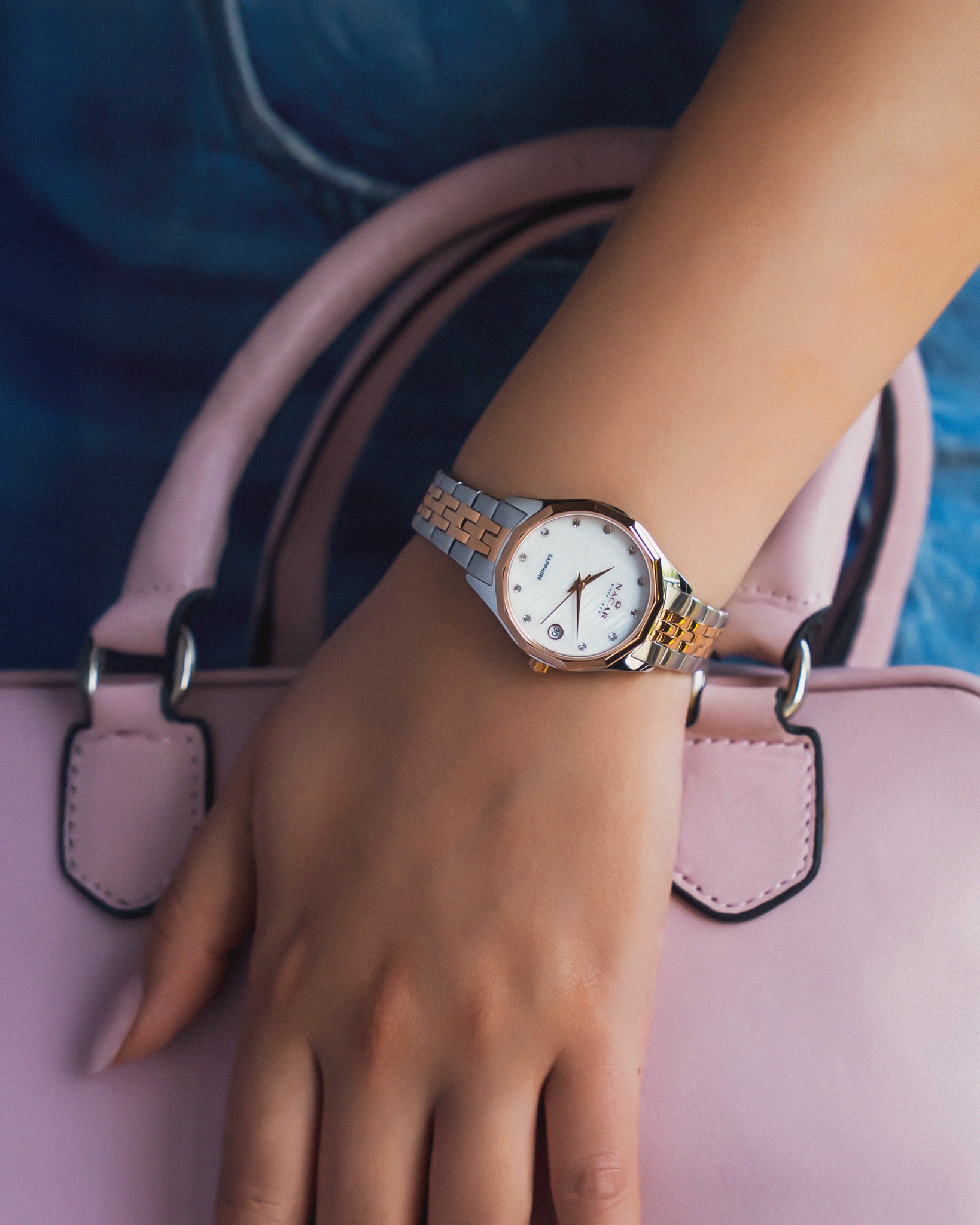 ÇELİK - PEMBE METAL BAND KADIN KOL SAATİ - Instagram