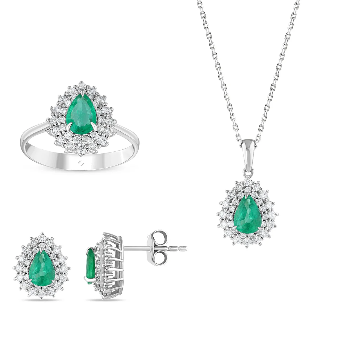 0,78 Karat Pırlantalı Renkli Taşlı Yüzük