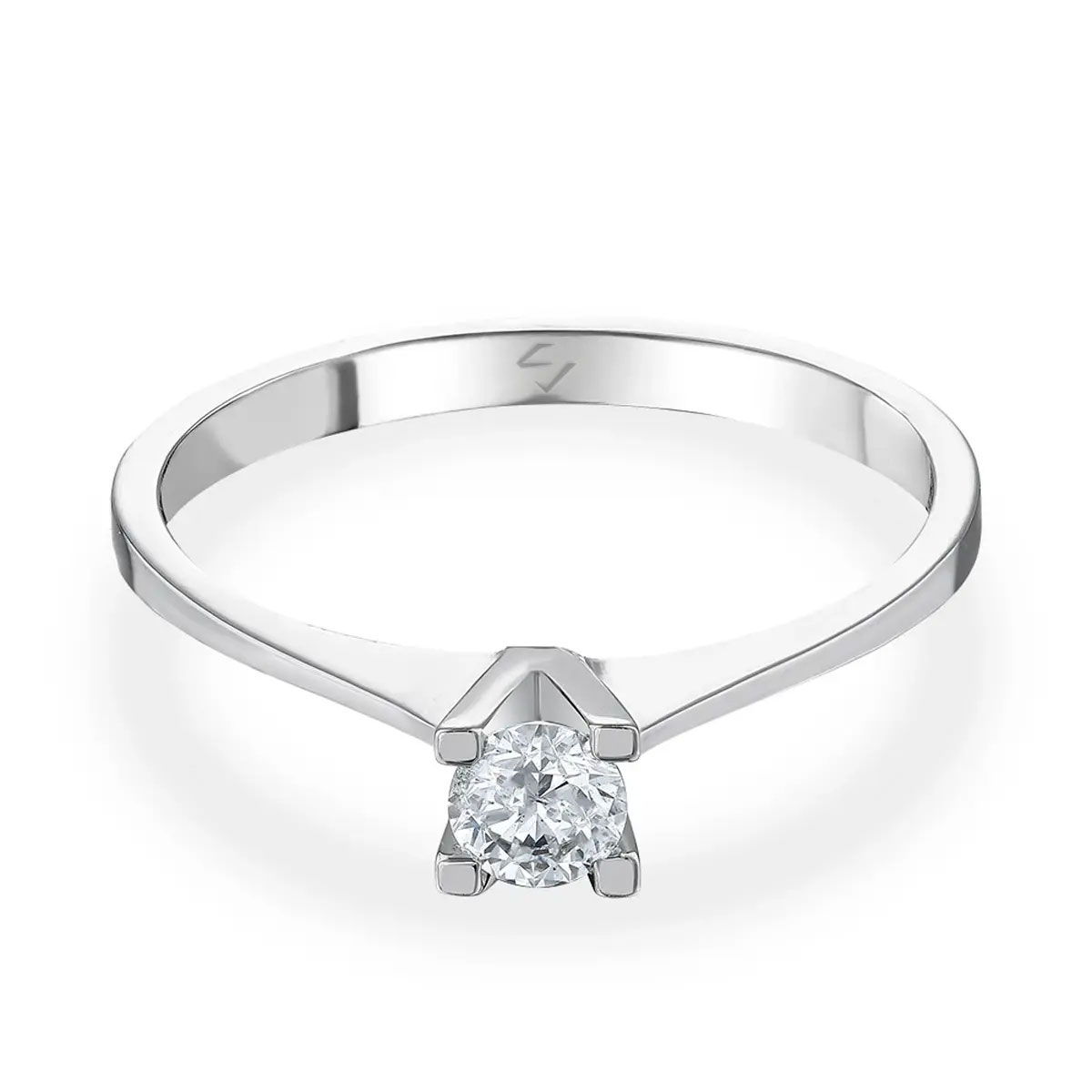 0,19 Karat Pırlanta Klasik Tektaş Yüzük