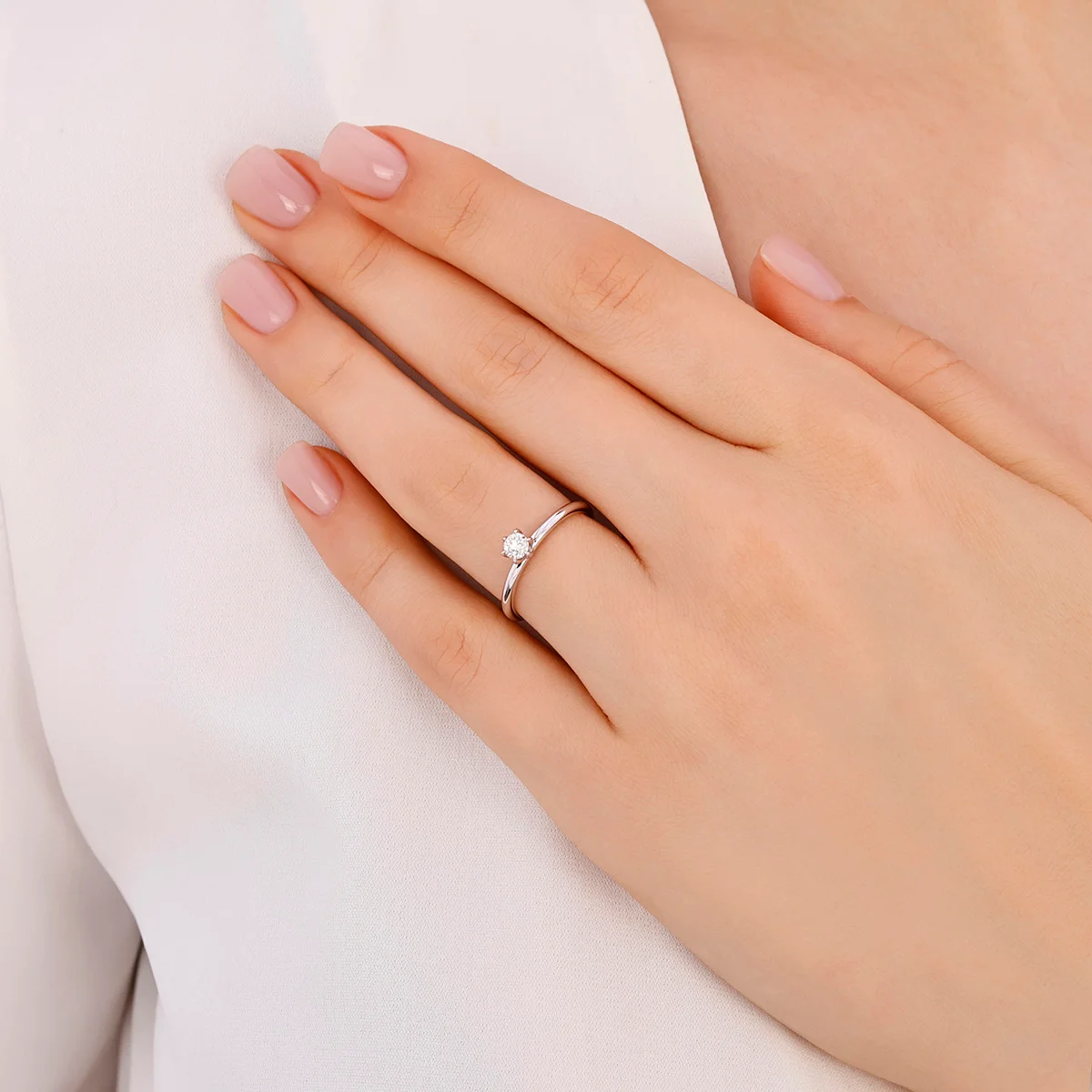 0,25 Karat Pırlanta Tektaş Yüzük