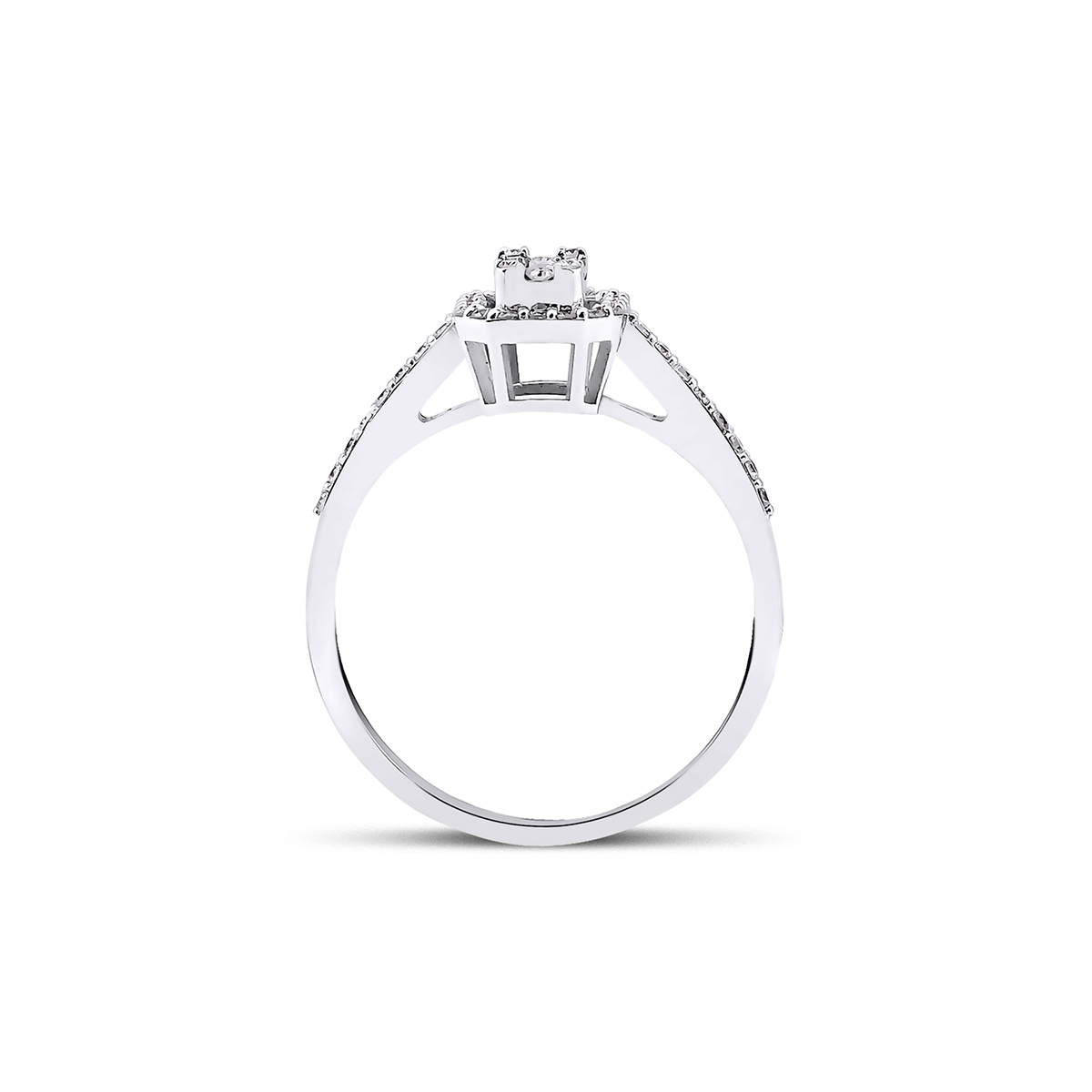 0,30 Karat Pırlantalı Baget Yüzük