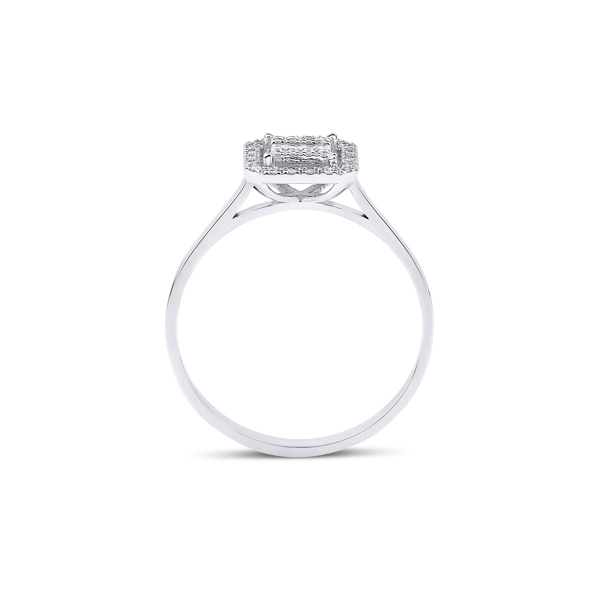 0,12 Karat Pırlantalı Baget Yüzük